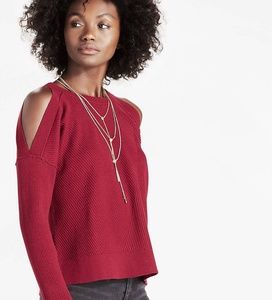 Luck Brand red cod shoulder sweater M